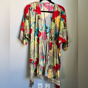 NWOT Sudara Punjammies Robe Floral Print Size XS/S